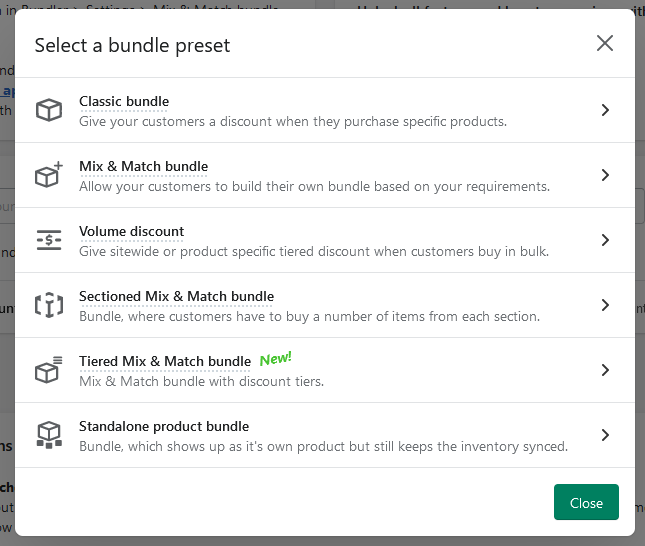 Types of bundles in Seal Subscriptions