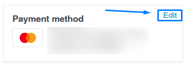 Editing payment method