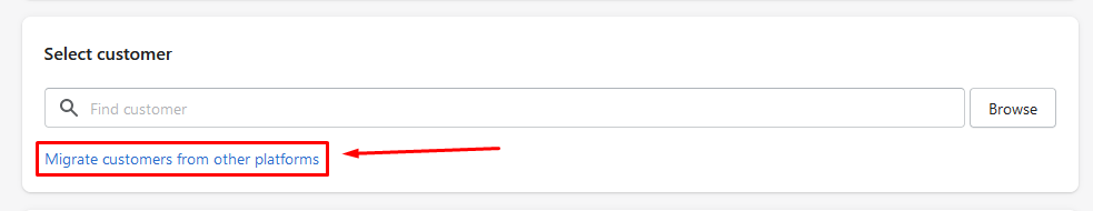 Migrating customers from other platforms