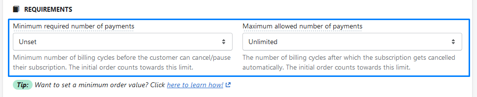 Setting up requirements