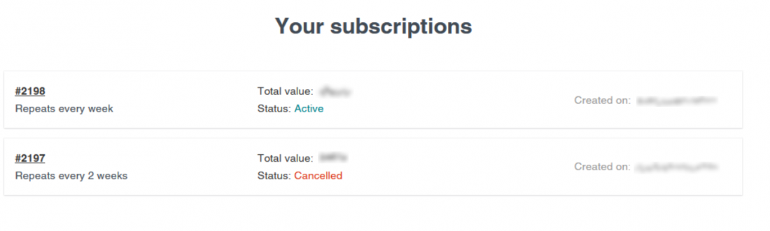 Screenshot subscription on which you want to apply the discount code: